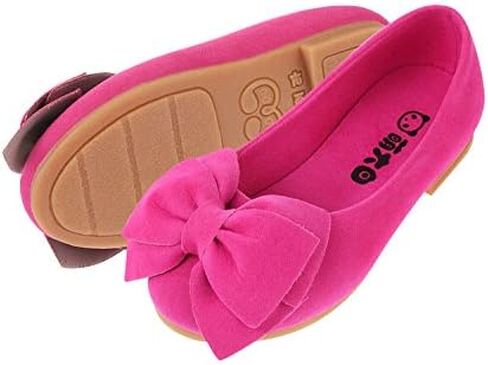 Vokamara Faux Suede Bow Round Toe Ballet Flats Slip On Shoes (Little Kid/Big Kid) in Saudi Arabia