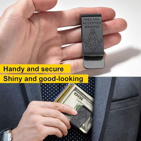 ChainsProMax Men Money Clip, Custom Name Gift-Ahkn Cross/St. Michel/St. Christopher/St. Florian/Knights Templar-Send Gift Box in Kuwait