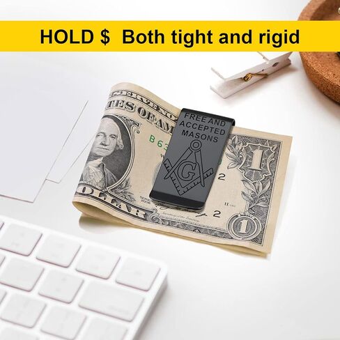 ChainsProMax Men Money Clip, Custom Name Gift-Ahkn Cross/St. Michel/St. Christopher/St. Florian/Knights Templar-Send Gift Box in Kuwait