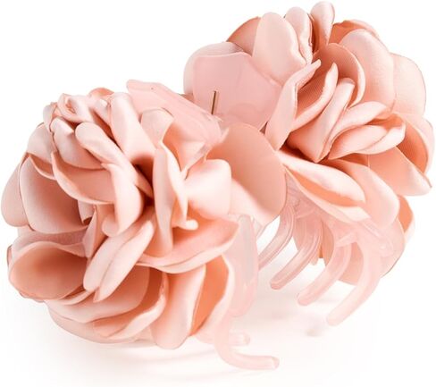 Lele Sadoughi Women's Peony Flower Claw Hair Clip, Dusty Rose, Pink, One Size in Saudi Arabia