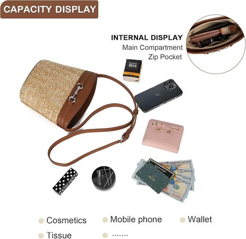 Gladdon Small Straw Purses for Women Mini Straw Summer Beach Shoulder Bags for Women Crossbody Woven Purse Clutch Rattan Bag in Kuwait