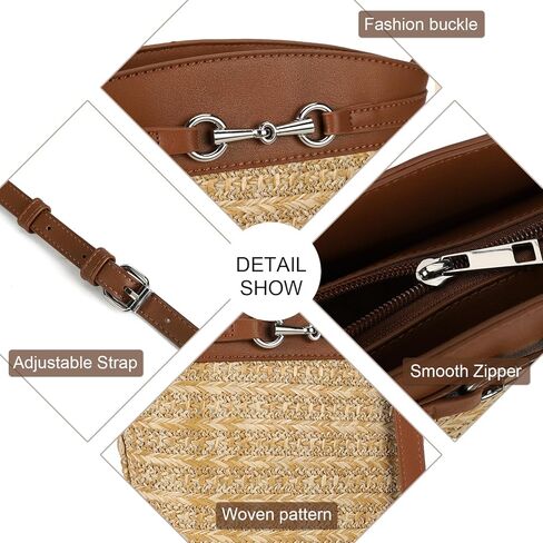 Gladdon Small Straw Purses for Women Mini Straw Summer Beach Shoulder Bags for Women Crossbody Woven Purse Clutch Rattan Bag in Kuwait