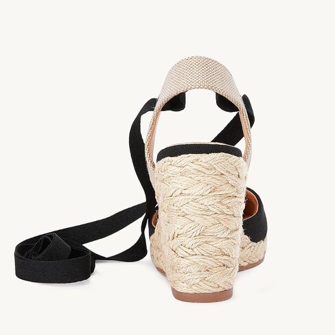 Juliet Holy Womens Lace up Espadrilles Closed Toe Wedges Sandals Strappy Slingback Platform Heels in Saudi Arabia