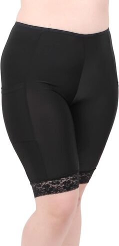 سروال قصير من Undersummers من CarrieRae للنساء من أجل الملابس الداخلية، ملابس داخلية مع جيوب للساق ودانتيل للساق، 9 بوصة in Kuwait