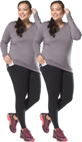 No Nonsense Women's Soft Cotton Leggings with Side Pockets Workout Stretch Pull On Pants in Saudi Arabia