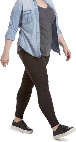 No Nonsense Women's Soft Cotton Leggings with Side Pockets Workout Stretch Pull On Pants in Saudi Arabia