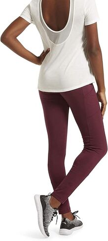 No Nonsense Women's Soft Cotton Leggings with Side Pockets Workout Stretch Pull On Pants in Saudi Arabia