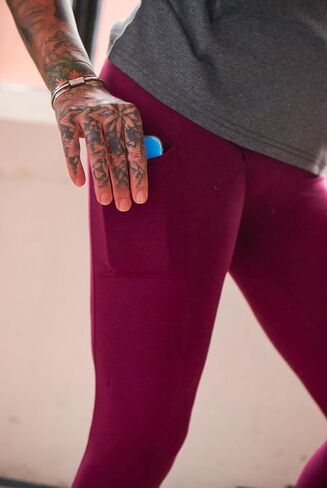 No Nonsense Women's Soft Cotton Leggings with Side Pockets Workout Stretch Pull On Pants in Saudi Arabia