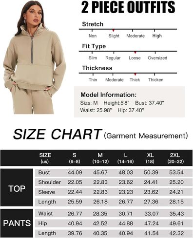 ROJZR الصوف عرق النساء مجموعة 2 قطعة نصف البريدي البلوز عارضة عداء ببطء Sweatpants مجموعات 2 قطعة العرق مجموعات in Saudi Arabia