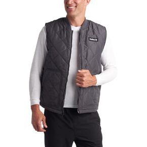 Hurley Men Winter Vest - Malone Sherpa Lined Insulated Vest -Weather Resistant Quilted Sleeveless Puffer Jacket for Men, S-XL in Saudi Arabia
