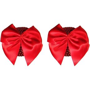 زوج واحد من أغطية الملصقات من PRETYZOOM مع حمالة صدر لاصقة حمراء اللون وأغطية صدر مثيرة للسيدات (أحمر) in Kuwait