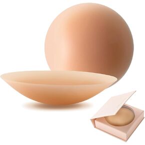 FREELASS Nipple Covers for Women,Seamless Reusable Adhesive Silicone Nipple Pasties