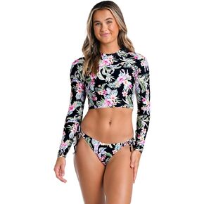 Hobie Women's Standard Crop Rashguard Swimsuit Top