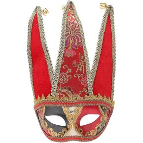 PRETYZOOM نصف وجه للرجال أقنعة تنكرية أقنعة المهرج أقنعة البندقية ماردي غرا أقنعة الحفلات أقنعة الهالوين للبالغين in Kuwait