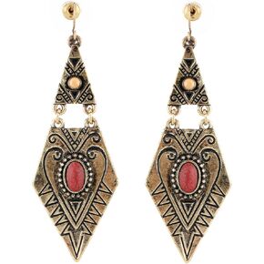 أقراط متدلية من GretWal Western Boho Vintage مقلدة باللون الفيروزي للنساء والفتيات
