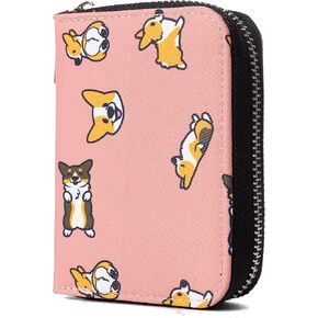 محفظة بايسستوري كورجي حامل بطاقات بسحاب هدية للرجال والنساء والأم والكلاب والأب (أزرق) in Kuwait