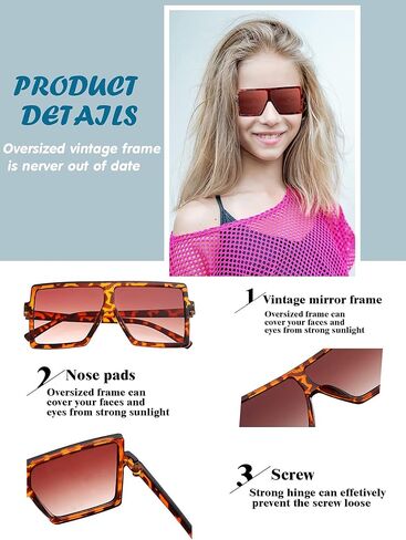 14 زوجًا من النظارات الشمسية المربعة كبيرة الحجم للأطفال، نظارات شمسية بإطار كبير، نظارات شمسية مسطحة للجنسين، نظارات شمسية مربعة الشكل للأولاد والبنات في الهواء الطلق، 3-10 سنوات in Kuwait