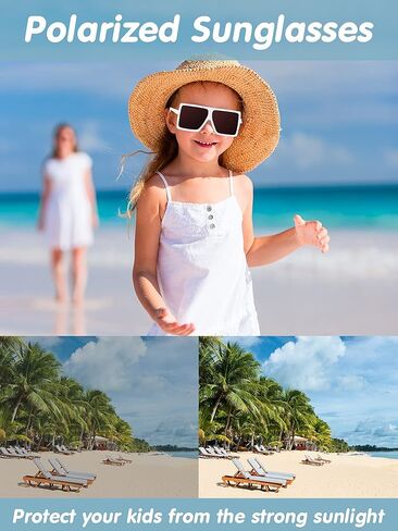 14 زوجًا من النظارات الشمسية المربعة كبيرة الحجم للأطفال، نظارات شمسية بإطار كبير، نظارات شمسية مسطحة للجنسين، نظارات شمسية مربعة الشكل للأولاد والبنات في الهواء الطلق، 3-10 سنوات in Kuwait