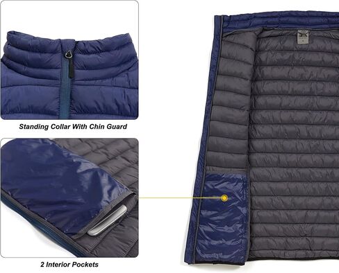 سترة منتفخة خفيفة الوزن للرجال من Mapamyumco سترات دافئة بدون أكمام وعازلة معاد تدويرها in Kuwait