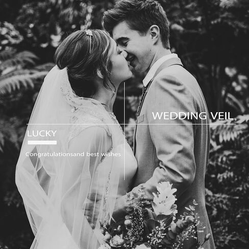 FMR Wedding Short Bridal Veil White Hair Veil Wedding White Tulle Veil Short Veils Party Veil for Brides and Women in Kuwait