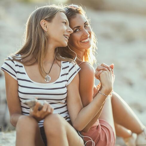 سوار الصداقة من ASKRAIN للمراهقات - سوار إنفينيتي قابل للتعديل مطلي بالفضة/الحجر الطبيعي in Kuwait