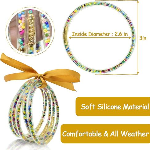 أساور ليجو جليتر جيلي أساور عصرية مملوءة بالجليتر سوار من السيليكون الناعم للسيدات والفتيات in Kuwait