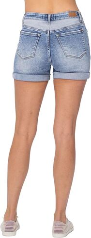 Judy Blue Women's High-Waist Two-Tone Yoke Shorts in Saudi Arabia