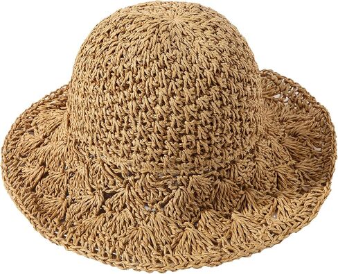 Jastore Little Girl Kids Summer Straw Hat Toddler Girls Wide Brim Floppy Beach Sun Hat Outdoor Sun Hat in Saudi Arabia