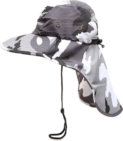 MIRMARU Outdoor Sun Protection Hunting Hiking Fishing Cap Wide Brim hat with Neck Flap in Saudi Arabia