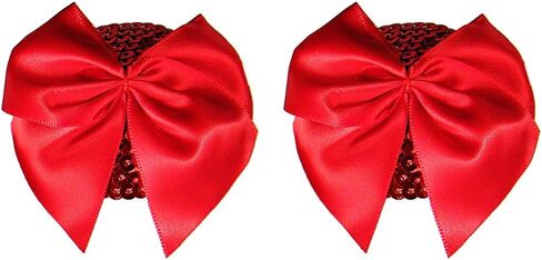 زوج واحد من أغطية الملصقات من PRETYZOOM مع حمالة صدر لاصقة حمراء اللون وأغطية صدر مثيرة للسيدات (أحمر) in Kuwait