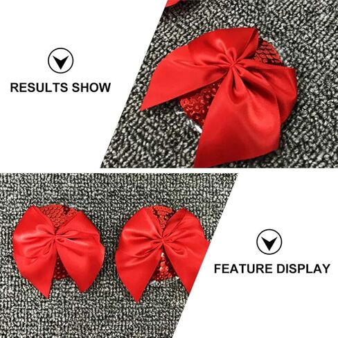 زوج واحد من أغطية الملصقات من PRETYZOOM مع حمالة صدر لاصقة حمراء اللون وأغطية صدر مثيرة للسيدات (أحمر) in Kuwait