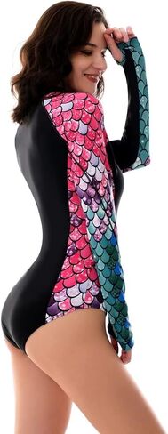 YOLIPULI Women and Girls Matching Swimsuit: Long Sleeve One Piece Rash Guard Bathing Suit UPF 50+ (Please Order Separately) in Saudi Arabia