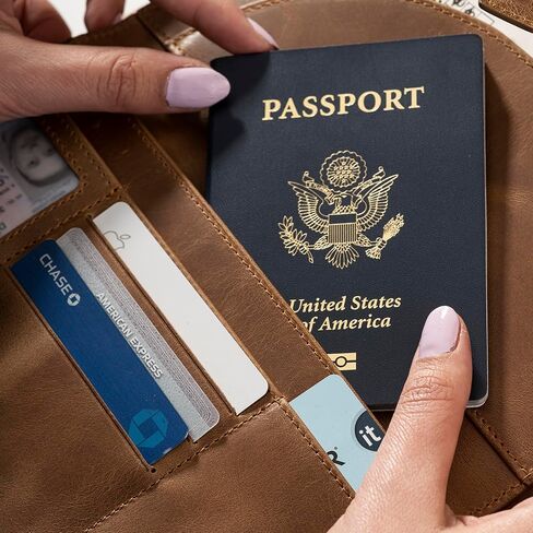 محفظة يد نسائية من الجلد الطبيعي من DAYLEA مع حماية RFID - محفظة معصم ثنائية الطي بسحاب ومحفظة متعددة الفتحات وحامل بطاقات ائتمان للنساء - تصميم نحيف، مثالي للسفر | أسود in Kuwait