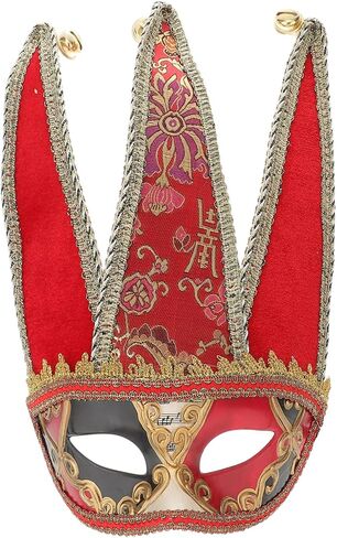 PRETYZOOM Half Face Men Masquerade Masks Jester Masks Venetian Masks Mardi Gras Party Masks Halloween Masks for Adult in Kuwait