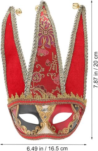 PRETYZOOM Half Face Men Masquerade Masks Jester Masks Venetian Masks Mardi Gras Party Masks Halloween Masks for Adult in Kuwait