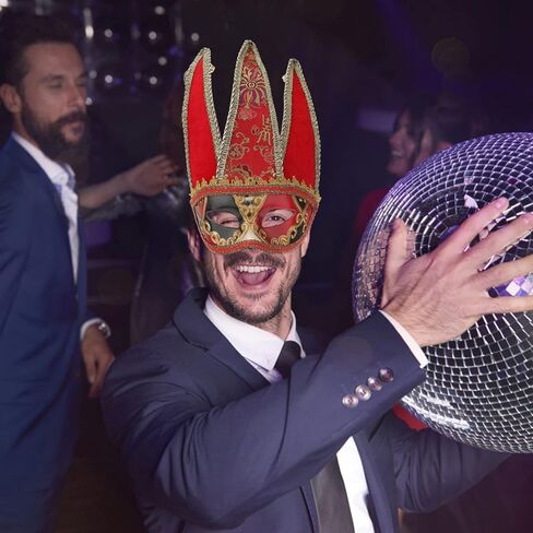 PRETYZOOM Half Face Men Masquerade Masks Jester Masks Venetian Masks Mardi Gras Party Masks Halloween Masks for Adult in Kuwait