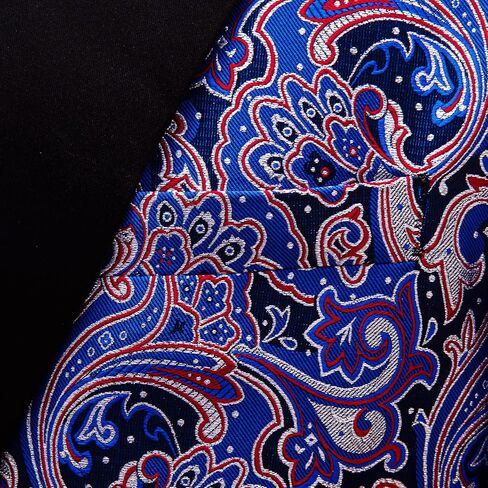 سترة YOHOWA الرجالية بتصميم بيزلي بليزر على شكل زهرة ومقاس نحيف وخفيف الوزن، سترة رسمية كاجوال in Kuwait