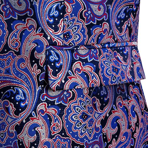 سترة YOHOWA الرجالية بتصميم بيزلي بليزر على شكل زهرة ومقاس نحيف وخفيف الوزن، سترة رسمية كاجوال in Kuwait