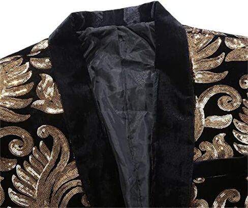 Mens Sequin Suits Tuxedo Jacket Party Show Punk Prom Stage Blazer Premium Dress Jacket in Saudi Arabia