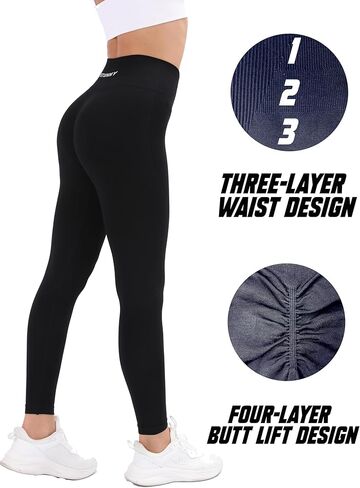 STUNNY Workout Leggings for Women High Waist Tummy Control Scrunch Gym Fitness Yoga Pants Athletic in Saudi Arabia