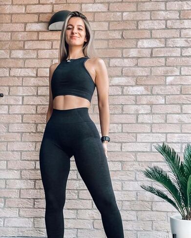 STUNNY Workout Leggings for Women High Waist Tummy Control Scrunch Gym Fitness Yoga Pants Athletic in Saudi Arabia