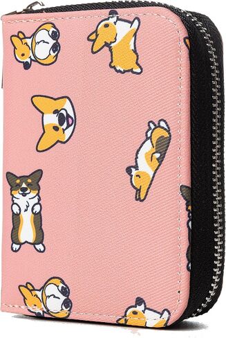 محفظة بايسستوري كورجي حامل بطاقات بسحاب هدية للرجال والنساء والأم والكلاب والأب (أزرق) in Kuwait