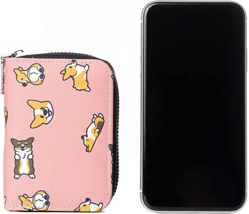 محفظة بايسستوري كورجي حامل بطاقات بسحاب هدية للرجال والنساء والأم والكلاب والأب (أزرق) in Kuwait