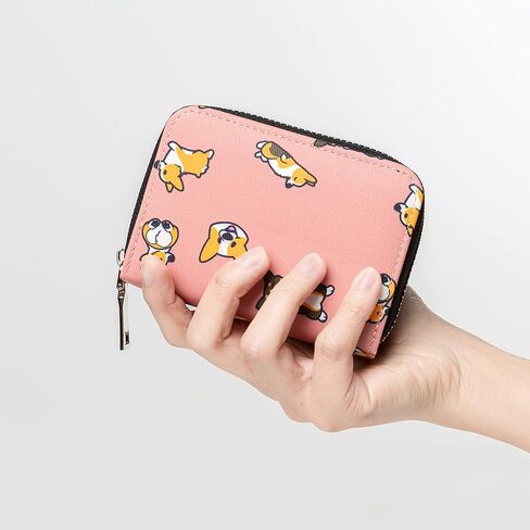 محفظة بايسستوري كورجي حامل بطاقات بسحاب هدية للرجال والنساء والأم والكلاب والأب (أزرق) in Kuwait