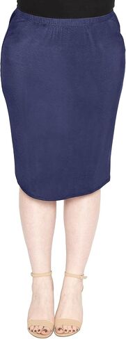 Women's Plus Size Soft Stretch MIDI Skirt | Comfortable for Women | X-Large - 6X in Saudi Arabia
