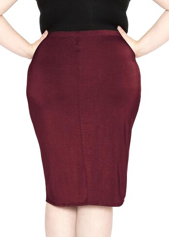 Women's Plus Size Soft Stretch MIDI Skirt | Comfortable for Women | X-Large - 6X in Saudi Arabia