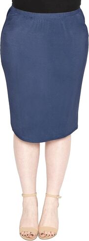 Women's Plus Size Soft Stretch MIDI Skirt | Comfortable for Women | X-Large - 6X in Saudi Arabia