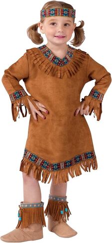 Fun World Costumes Baby Girl's Native American Toddler Girl Costume, Brown, Small in Saudi Arabia