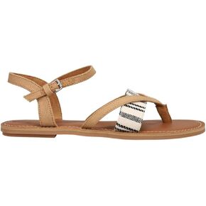 TOMS Womens Sidney Tread Snow Leopard Print Ankle Athletic Sandals Casual - White