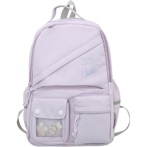 AFGWK حقيبة ظهر لطيفة للفتيات في المدارس والأطفال حقيبة مدرسية جمالية حقيبة ظهر بيضاء للنساء للسفر والكمبيوتر المحمول وحقائب كتب الأطفال in Kuwait